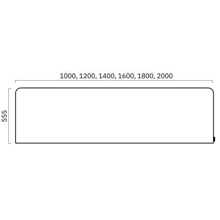 Dimensions de l'écran acoustique bench NOVA frontal TOP 530.
