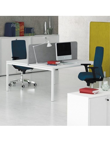 Écran acoustique central TOP 530 pour bench – gris – 1200 à 1800 mm.