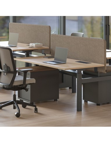 Cloison acoustique centrale TOP 530 pour bench assis-debout B-ACTIVE dans un bureau moderne à Montreux.