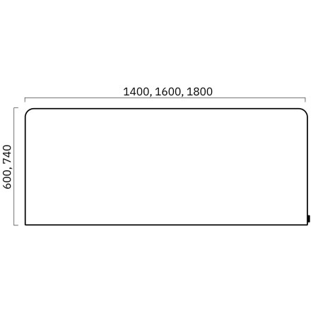 Dimensions de la séparation acoustique TOP 530 frontale pour bench MOTION.
