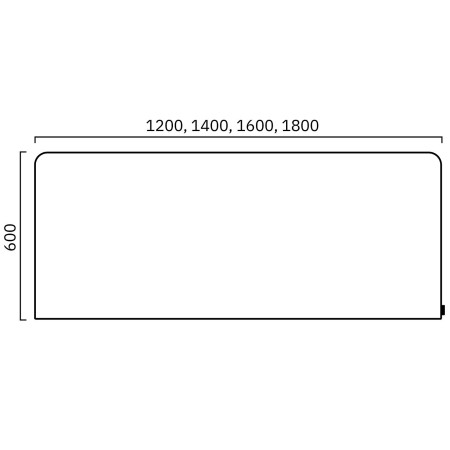 Dimensions de l'écran acoustique pour bench B-ACTIVE ou MOTION TOP 530.