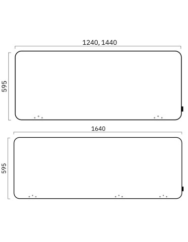 Dimensions séparateur acoustique de bout pour bench NOVA.