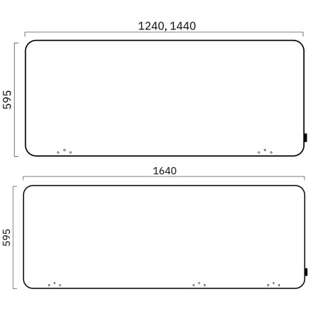 Dimensions séparateur acoustique de bout pour bench NOVA.