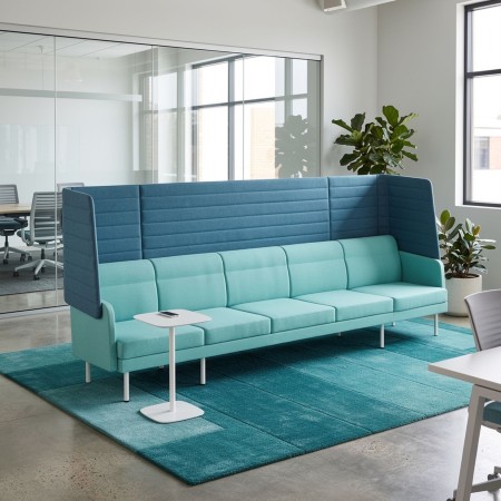 Canapé 5 places ARCIPELAGO avec haut dossier acoustique pour espace lounge professionnel. 2