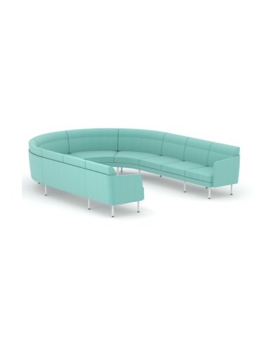 Canapé modulaire incurvé 10 places en forme de U ARCIPELAGO pour espace lounge professionnel.