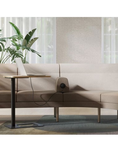Sofa d'entreprise avec prises et électricité design ARCIPELAGO.