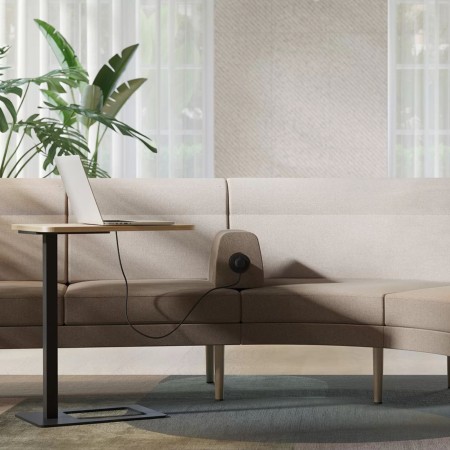 Sofa d'entreprise avec prises et électricité design ARCIPELAGO.