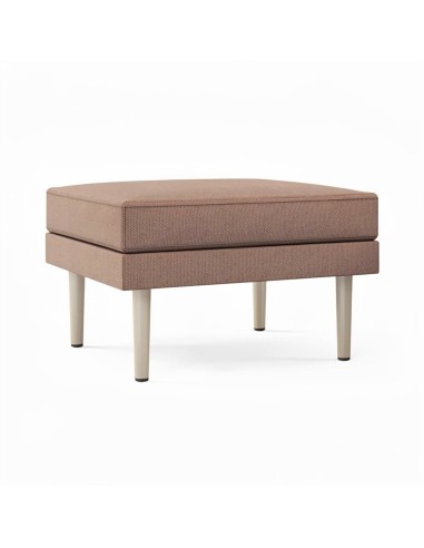 Pouf carré ARCIPELAGO 1 place en tissu avec quatre pieds.