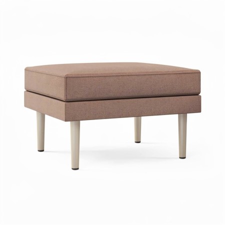 Pouf carré ARCIPELAGO 1 place en tissu avec quatre pieds.