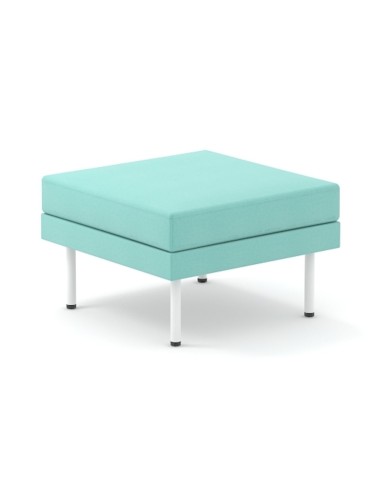Pouf lounge professionnel bleu ARCIPELAGO carré bleu.