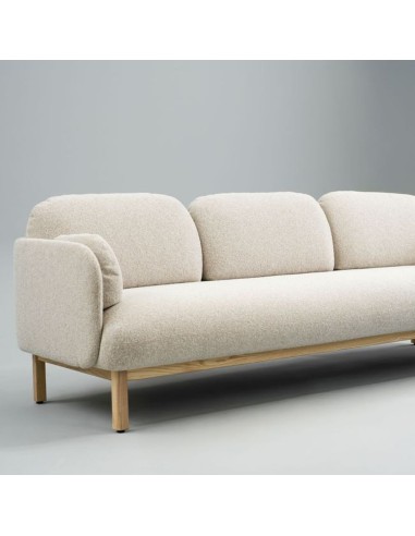 Canapé d’accueil 3 places 225 cm en frêne pour accueil chaleureux professionnel MYAMI.