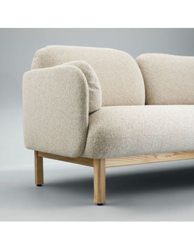 Canapé d'accueil lounge professionnel MYAMI avec cadre en frêne massif design.