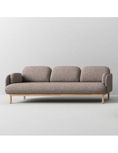 Sofa gris 3 places design MYAMI pour accueil professionnel pour espace collaboratif.