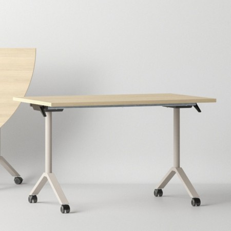 Table rabattable mobile 120 x 45 cm FLIPTOP pour espaces de réunion et formation.