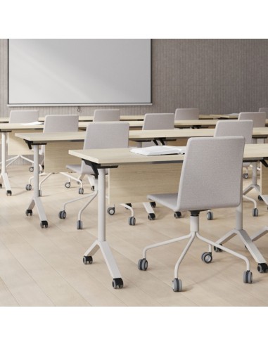 Tables sur roulettes de formation FLIPTOP pour hautes écoles et centres en Valais.