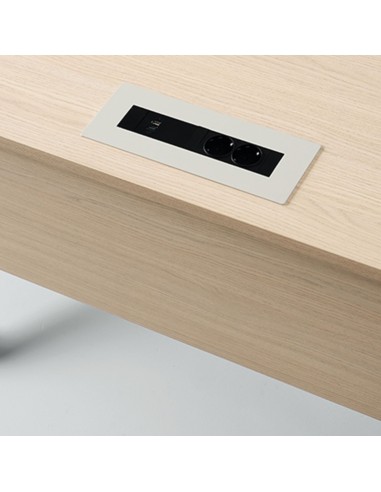 Table de réunion mobile sur roulettes avec top access FLIPTOP.