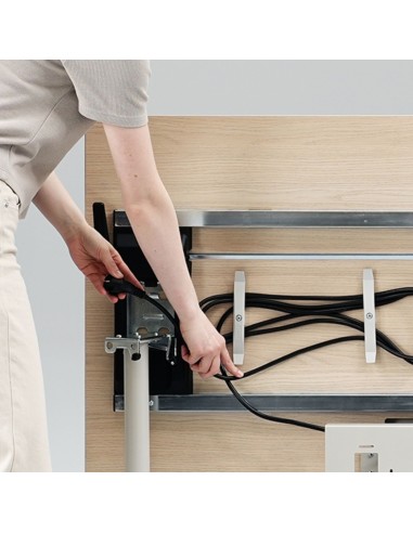 Passe-câble de la table rabattable 120 à 180 x 70 à 80 cm FLIPTOP.