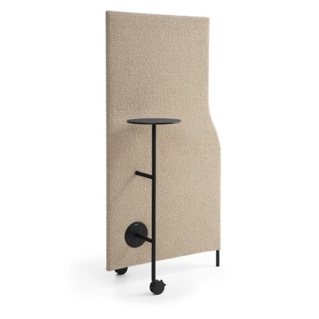 Cloison acoustique mobile Flos 80 x 160 cm avec tablette haute 100 cm sur roulettes