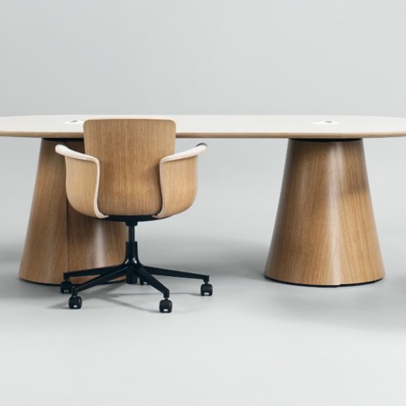 Table de conférence design BOTANY ovale pour réunions et conférences.