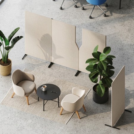 Cloison acoustique autoportante textile marron - Flos 2