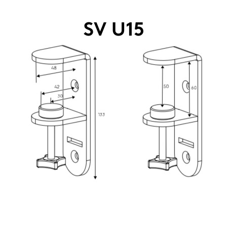Pince de fixation référence SV U15