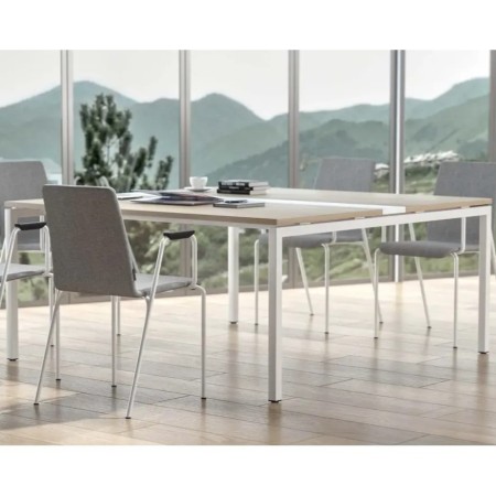 Table de réunion NOVA U 6 places avec top access 2