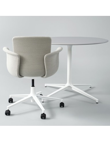 Table BOTANY métal ronde pour réunion 4 à 5 personnes.