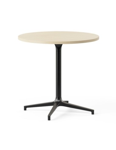 Table de réunion ronde Ø80 à 120 cm 2 à 5 places plateau mélamine bois BOTANY.