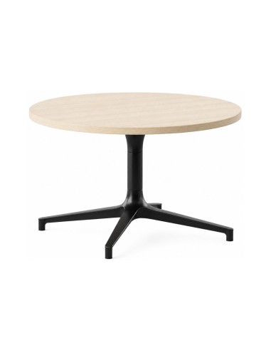Table basse ronde métal Ø75 plateau en mélaminé bois BOTANY.