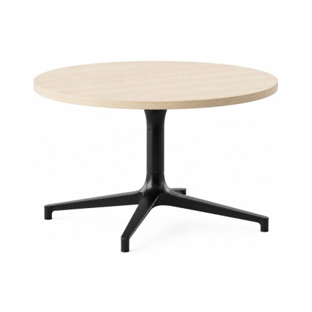 Table basse ronde métal Ø75 plateau en mélaminé bois BOTANY.