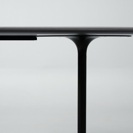 Profil de la table BOTANY 8 personnes en métal noir pour entreprises modernes.