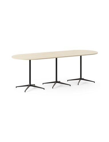 Grande table de réunion haute 320 cm 10 places BOTANY avec plateau mélaminé.
