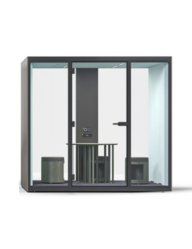 Cabine insonorisée SONUS L pour réunions et visioconférences 4 places.