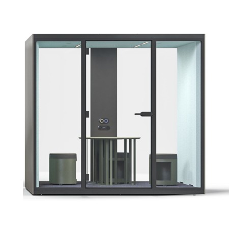 Cabine insonorisée SONUS L pour réunions et visioconférences 4 places.