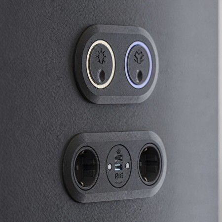 Prises et électrification de la cabine acoustique 4 places SONUS L.