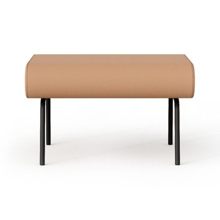 Pouf individuel LINJE LE 100 une place avec assise rembourrée et quatre pieds métalliques.