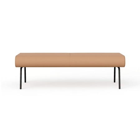 Banquette deux places LINJE LE 200 de 150 cm avec assise rembourrée sans dossier et pieds métalliques.