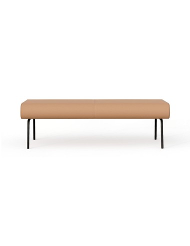 Banquette deux places LINJE LE 200 de 150 cm avec assise rembourrée sans dossier et pieds métalliques.