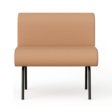 Fauteuil lounge LINJE LE 401 une place avec dossier rembourré et quatre pieds métalliques.