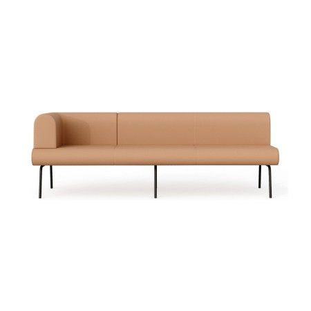 Canapé modulaire 3 places LINJE LE 413 R avec accoudoir droit et pieds métalliques.