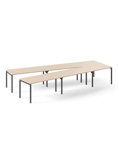 Table de réunion 10 places avec plateau finition bois - Nova U