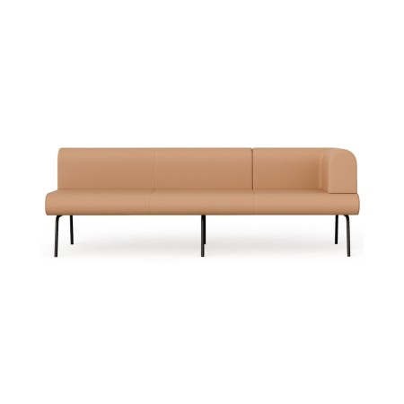 Canapé modulaire 3 places LINJE LE 413 L avec accoudoir gauche et pieds métalliques.