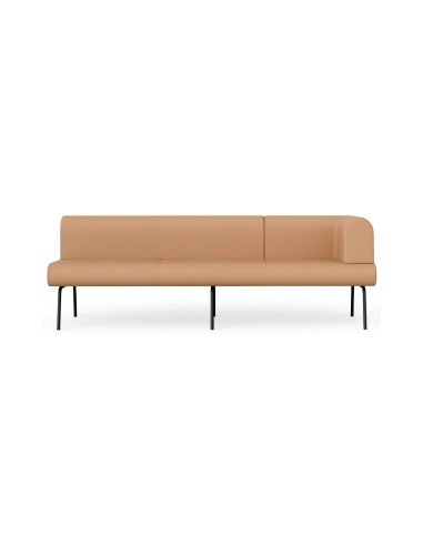 Canapé modulaire 3 places LINJE LE 413 L avec accoudoir gauche et pieds métalliques.