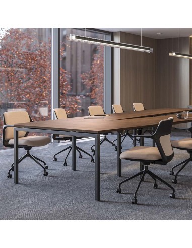 Table de réunion en V 10 places dans un espace professionnel - Nova U