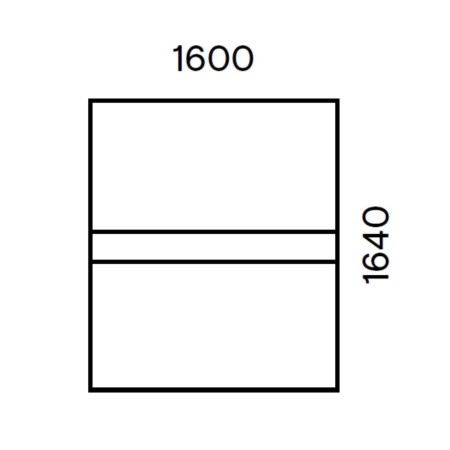 Dimensions de la table de réunion 160 x 164 cm - Nova U