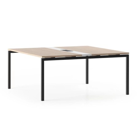 Table de conférence rectangulaire avec séparation centrale - Nova U