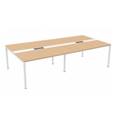 Grande table de conférence avec plateau finition bois - Nova U