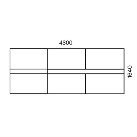 Dimensions et implantation de la table de conférence grand format - Nova U