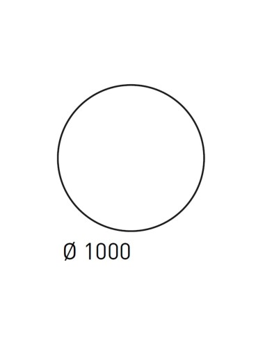 Plan coté de la table ronde diamètre 100 cm - OPTIMA