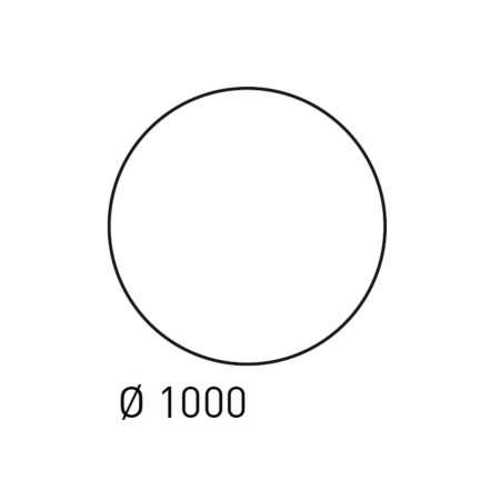 Plan coté de la table ronde diamètre 100 cm - OPTIMA